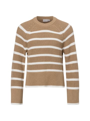 Vila Strickpullover VICasia in braun weiß - 0001