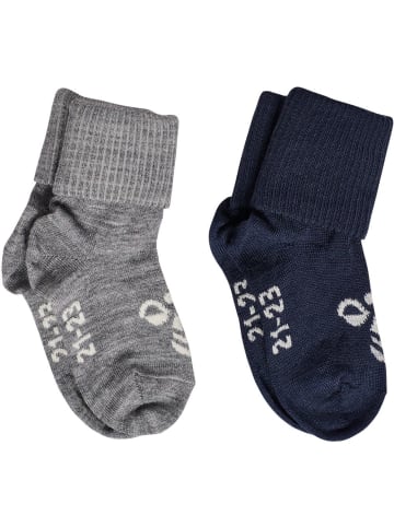 Hummel Kinder Socken "Mini Wool 2-Pack Socks" in Blau