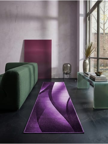 KADIMA DESIGN Teppich Kurzflor Waschbar Ombre INN Strapazierfähig OEKO-TEX in Violett