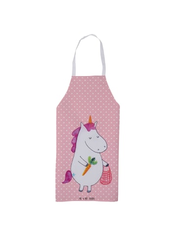 Mr. & Mrs. Panda Schürze Einhorn Vegan ohne Spruch in Rot Pastell