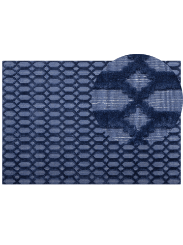 Beliani Kurzflor CIZRE in Blau - (W) 160 x (H) 1 x (L) 230 cm