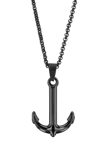 Adeliás Unisex Anhänger – Kreuzanhänger aus Edelstahl in schwarz