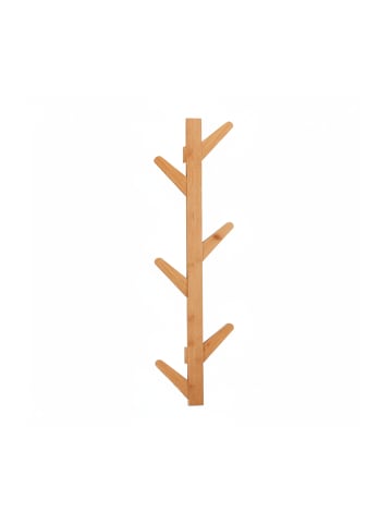 relaxdays Wandgarderobe in Natur - (B)22 x (H)78 x (T)7 cm