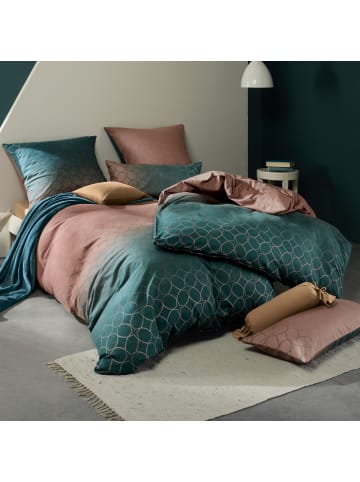 Erwin Müller Fein Biber Bettwäsche in braun-petrol