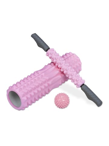 relaxdays 3-tlg. Faszienrolle Set in Rosa