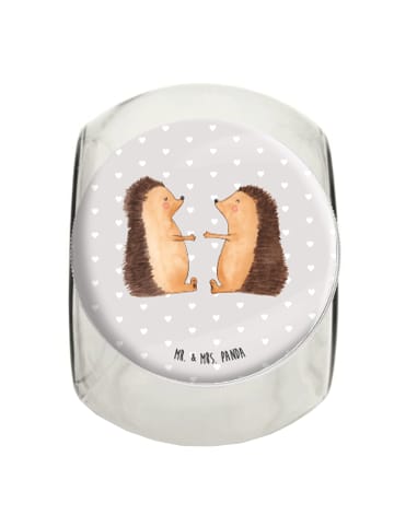 Mr. & Mrs. Panda Bonbonglas Igel Liebe ohne Spruch in Grau Pastell