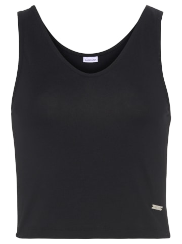 LASCANA Tanktop in Schwarz