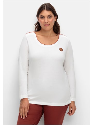 sheego Langarmshirt in weiß