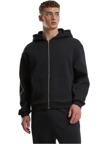 Urban Classics Sweatshirt FLUFFY ZIP in Schwarz