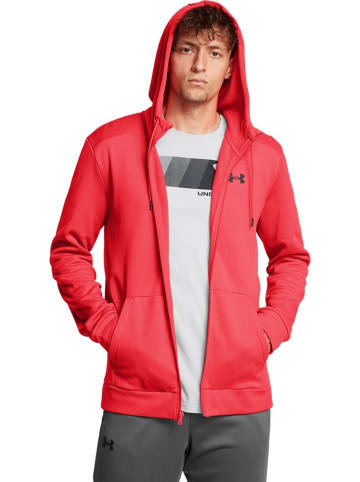 Under Armour Fleecejacke/Fleecepullover "Ua Armour Fleece Fz Hoodie" in Rot