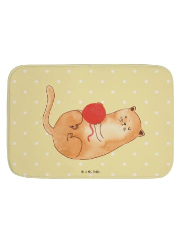 Mr. & Mrs. Panda Badläufer Katze Wolle ohne Spruch in Gelb Pastell