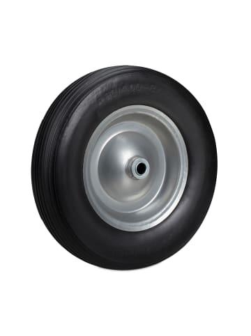 relaxdays 4x Schubkarrenrad in Schwarz/ Grau - 4.80 4.00-8