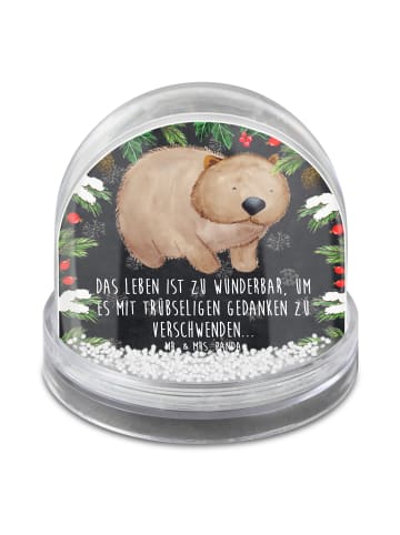 Mr. & Mrs. Panda Schneekugel Weihnachten Wombat mit Spruch in Kreidetafel