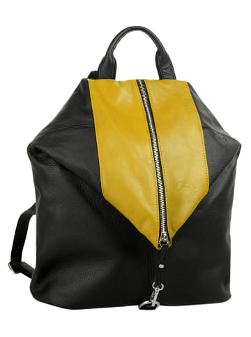 Cluty Rucksack echt Leder in gelb
