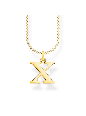 Thomas Sabo Kette Buchstabe X Gold in gold