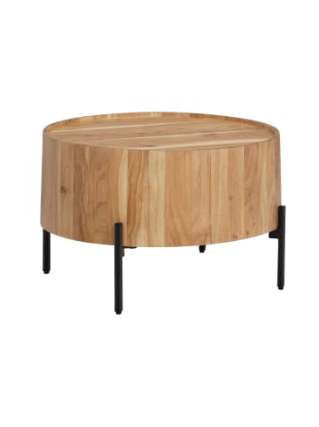 FineBuy Couchtisch in Braun / Akazie / 60x60x41