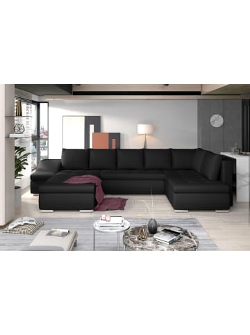 MF Design Gio Recamiere Links in Schwarz -  (L) 190 x (B) 351 x (H) 82 cm