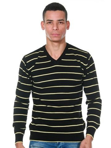 FIOCEO Pullover in schwarz/gelb