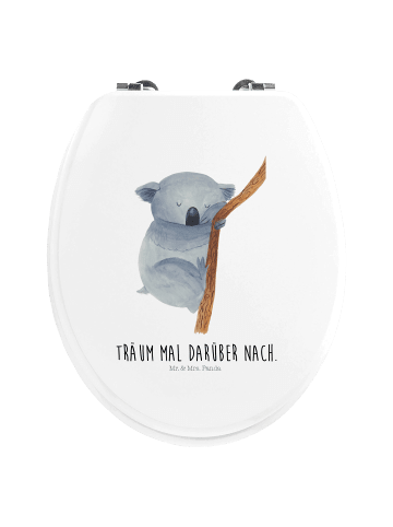 Mr. & Mrs. Panda WC Brille Koalabär mit Spruch in Weiß