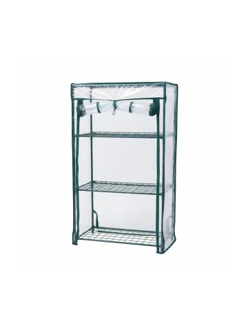 relaxdays Balkongewächshaus in Grün/ Transparent - (B)46 x (H)80 x (T)24 cm