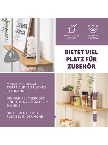 bremermann Teleskop-Eckregal Weiß