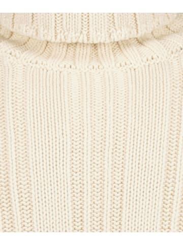 Ragman Rollkragen-Pullover Tricolour, gestreift in Ecru