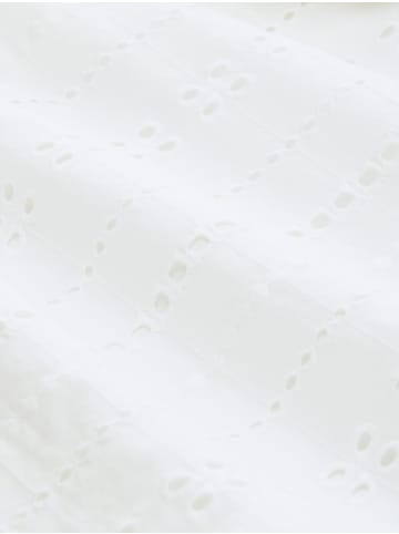 TOM TAILOR Denim Shorts mit Lochstickerei in White