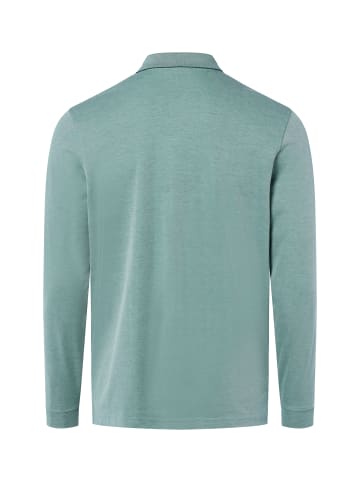 Ragman Langarm-Poloshirt - bügelleicht in lind - 0012