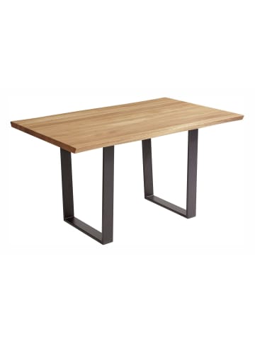 58 aufm Kessel ESSZIMMERTISCH Massiv Daphene 220x100x75 Esstisch Wildeiche/Schwarz