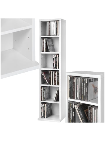 tectake Standregal Medienregal in Holzoptik 90x21x20cm