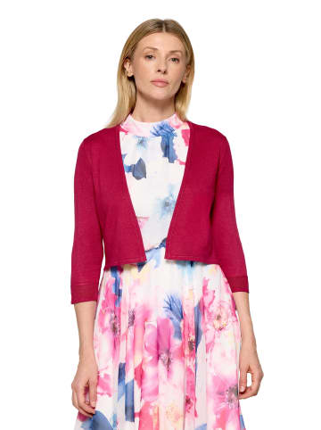 Vera Mont Sommer-Strickjacke mit 3/4 Arm in Dark Raspberry