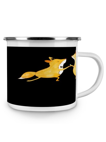 Mr. & Mrs. Panda Kaffeepott Verlobung Abenteuer mit Spruch in Schwarz