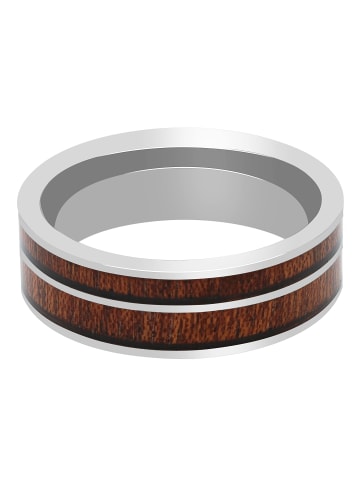 Adeliás Herren Edelstahl Ring Ringweite 62 in silber