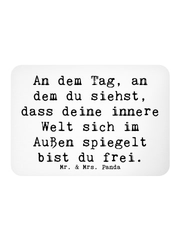 Mr. & Mrs. Panda Kühlschrankmagnet Spruch Selbstreflexion Freihe... in Weiß