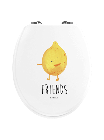 Mr. & Mrs. Panda klo deckel Beste Freunde Zitrone mit Spruch in Weiß