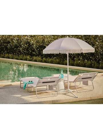 SoBuy Gartenliege in Beige - (B)195 x (H)29 x (T)62cm