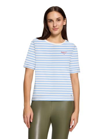 BETTY & CO Basic Shirt mit Ringel in Weiß/Blau