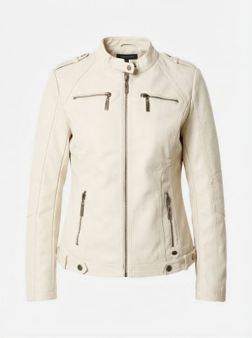 KOROSHI Damen-bikerjacke aus kunstleder in weiß