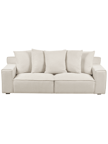 Beliani 3-Sitzer Sofa VISKAN in Weiß - (W) 200 x (H) 67 x (L) 82 cm