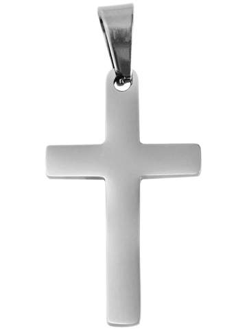 Adeliás Unisex Anhänger – Kreuz Kreuzanhänger aus Edelstahl in silber