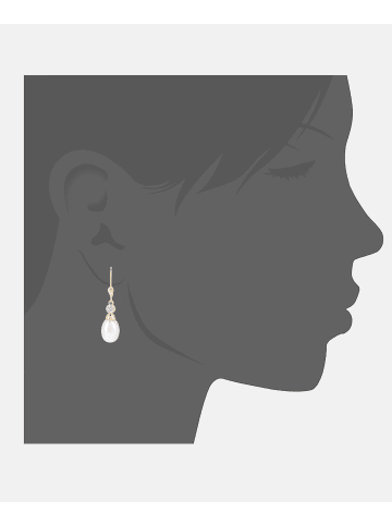 Diamant L'éternel Ohrhänger aus 375 Gelbgold mit Diamant mit Perle