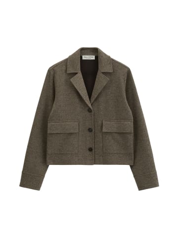 Marc O'Polo Tweed-Jerseyblazer cropped in Dark Grey