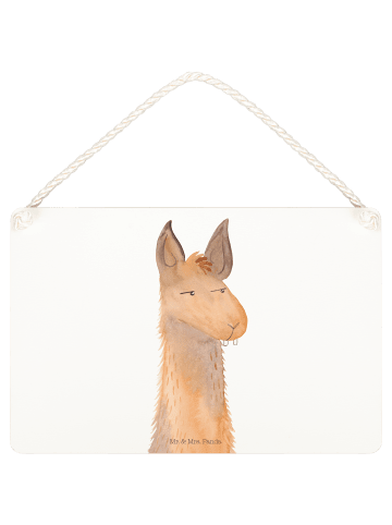 Mr. & Mrs. Panda holzbild Lamakopf Genervt ohne Spruch in Transparent