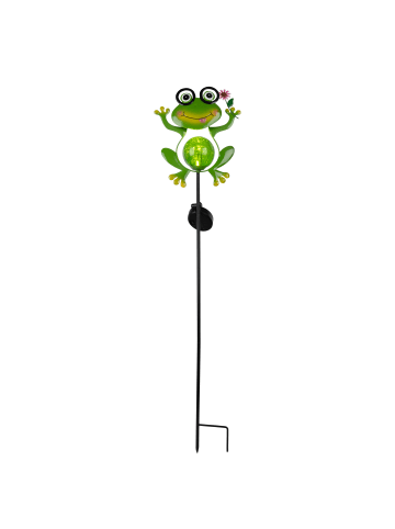näve LED Solarleuchte "FROGGY" in grün - (L)20.5 cm x (B)8 cm x (H)90 cm