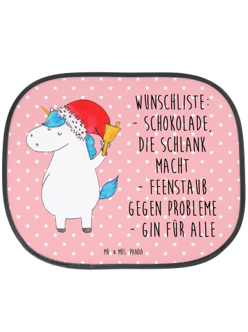 Mr. & Mrs. Panda Hitzeschutz Auto Einhorn Weihnachtsmann mit Spruch in Rot Pastell