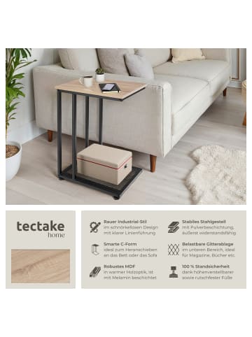 tectake Ablagetisch, 48 x 35 x 66 cm, Industrial Style, Holz und Stahl