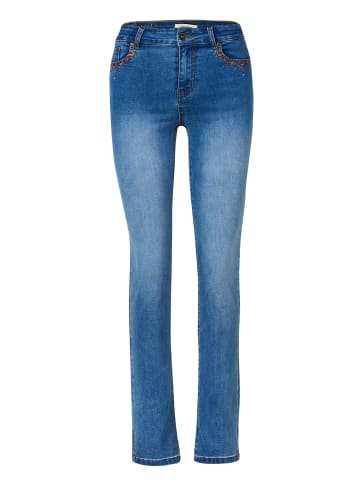 KOROSHI Normale Push-Up-Jeans für Damen mit Stickerei in blau