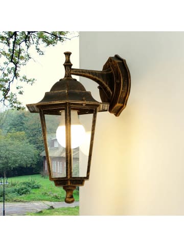 Licht-Erlebnisse Außen Wandlampe in Kupfer Antik