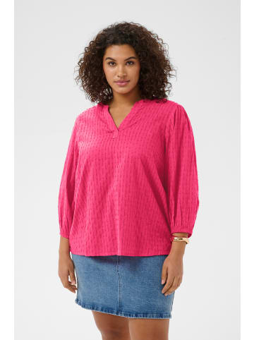 KAFFE curve Kurzarm-Bluse KCthea Regular fit in Beetroot Purple
