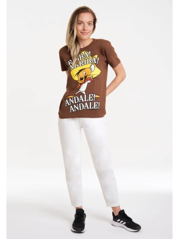 Logoshirt T-Shirt Looney Tunes - Speedy Gonzales in braun